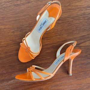 Jimmy Choo Orange High Heeled Sandals Sz 8.5